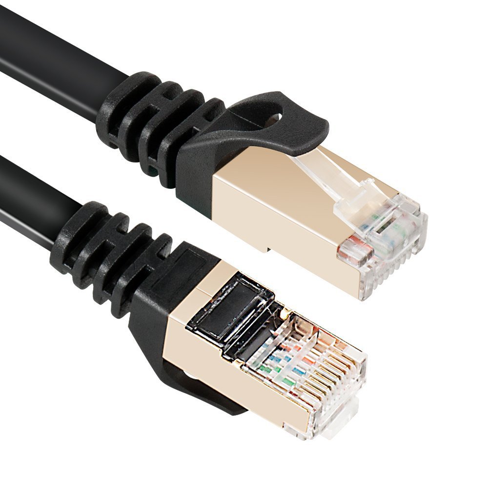 Cat7 Ethernet Triple Shielding SSTP 10Gbps 600MHz Ethernet Patch Cable 