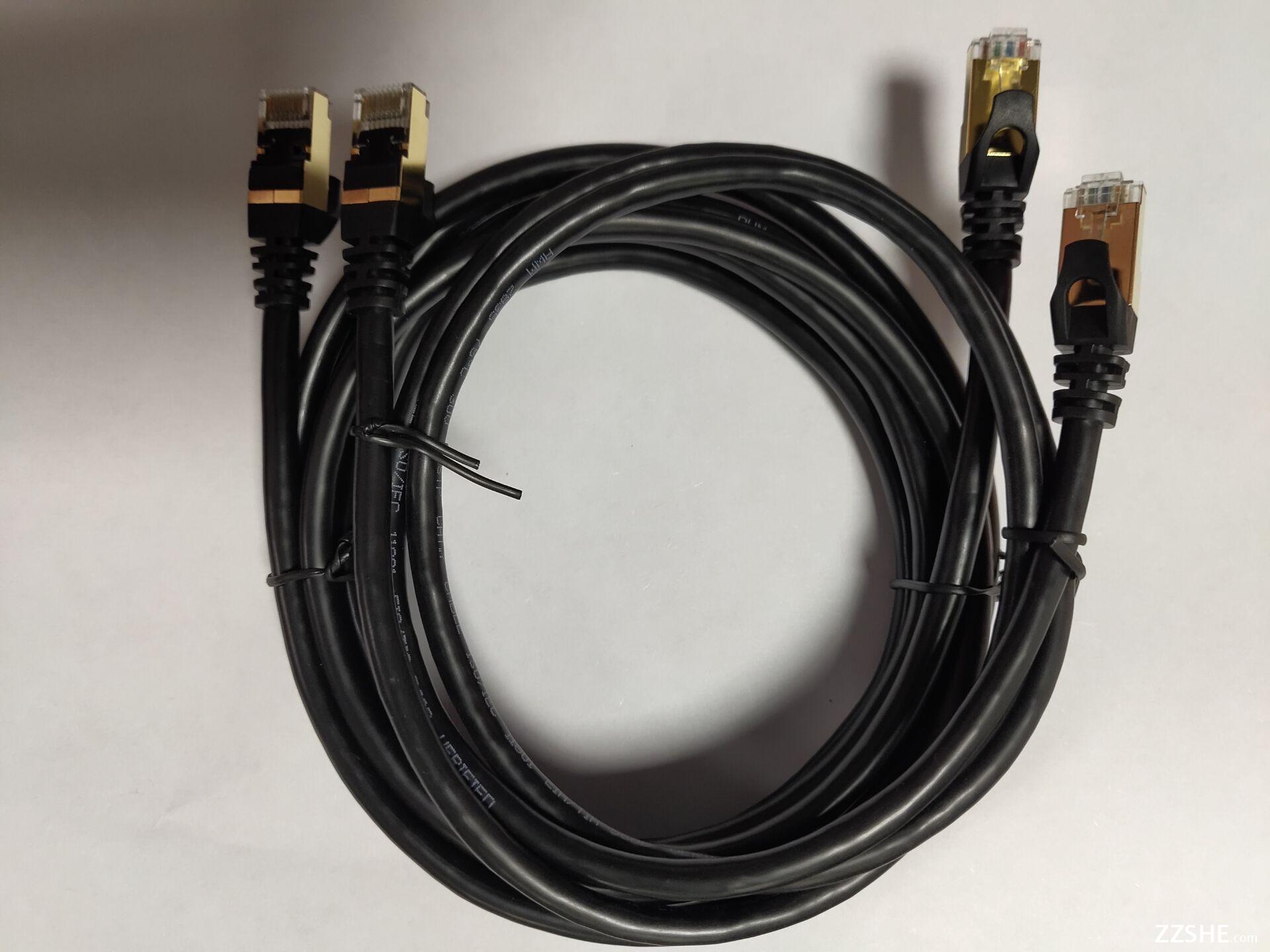 Cat7 Ethernet Triple Shielding SSTP 10Gbps 600MHz Ethernet Patch Cable 