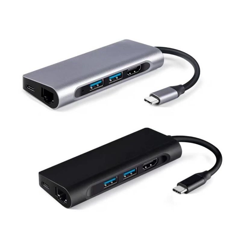 7 in 1 USB C Hub to HDMI+RJ45+USB 3.0*2+SD+TF+PD