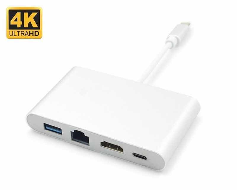 Multiport USB C to HDMI+RJ45+PD+USB3.0 Adapter