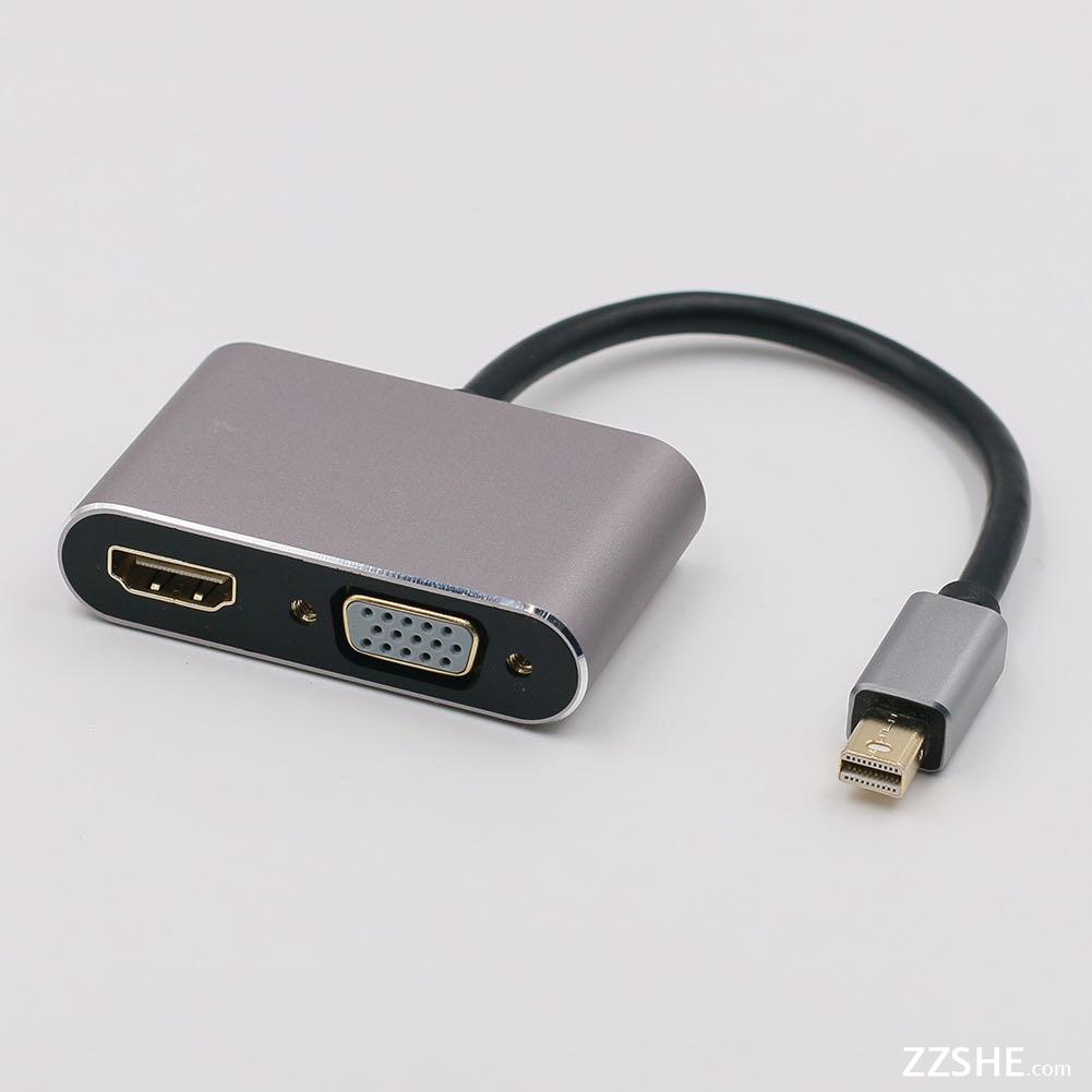 2 in 1 Mini DisplayPort to HDMI VGA Adapter