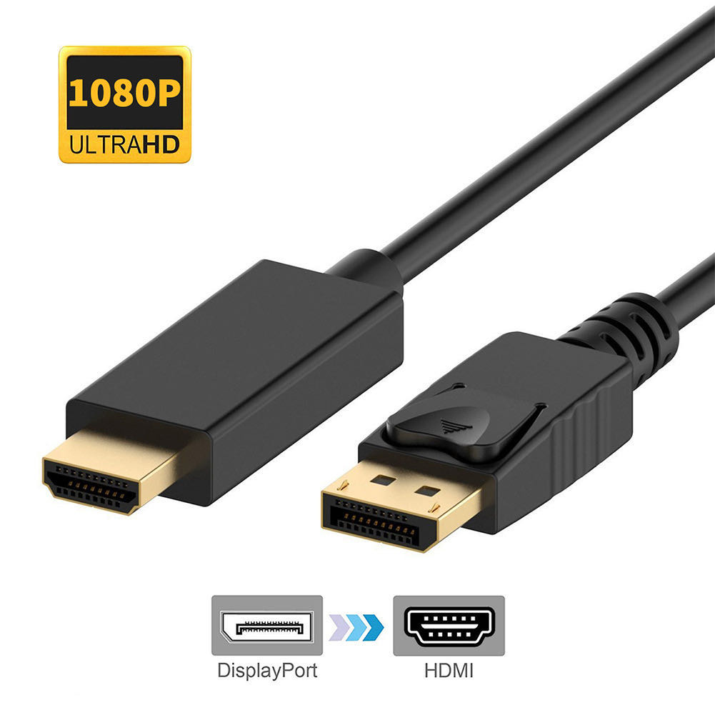 6ft/1.8M DisplayPort DP to HDMI Cable