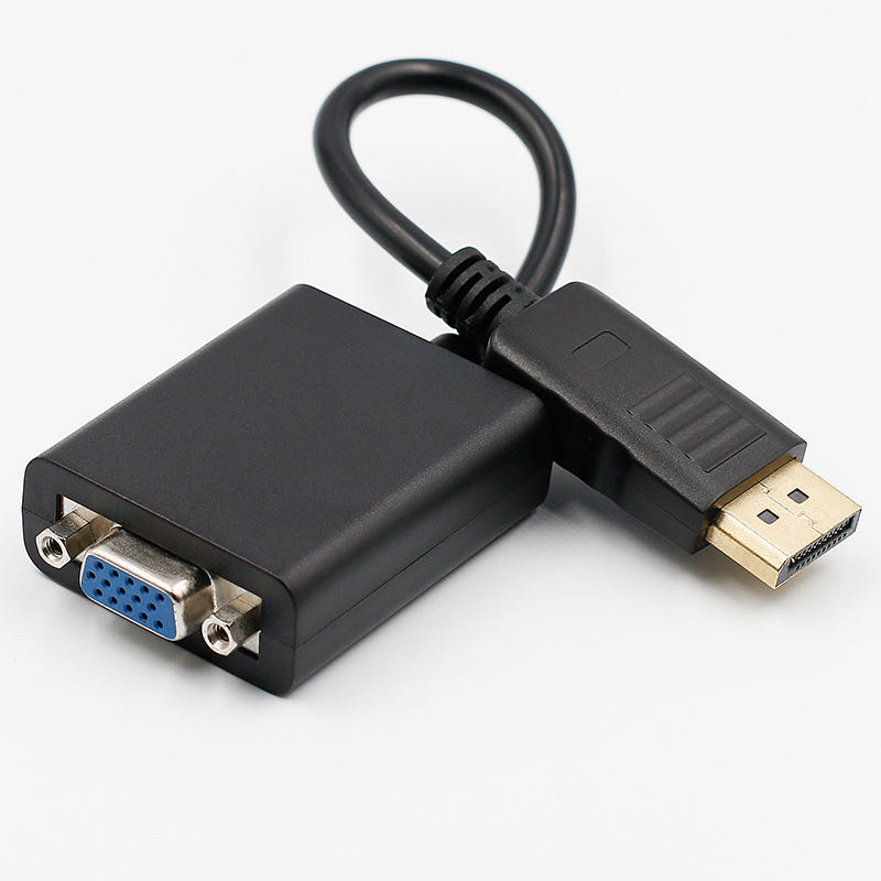 Display Port (DP) to VGA Adapter Cable Converter(Male to Female) With Screw