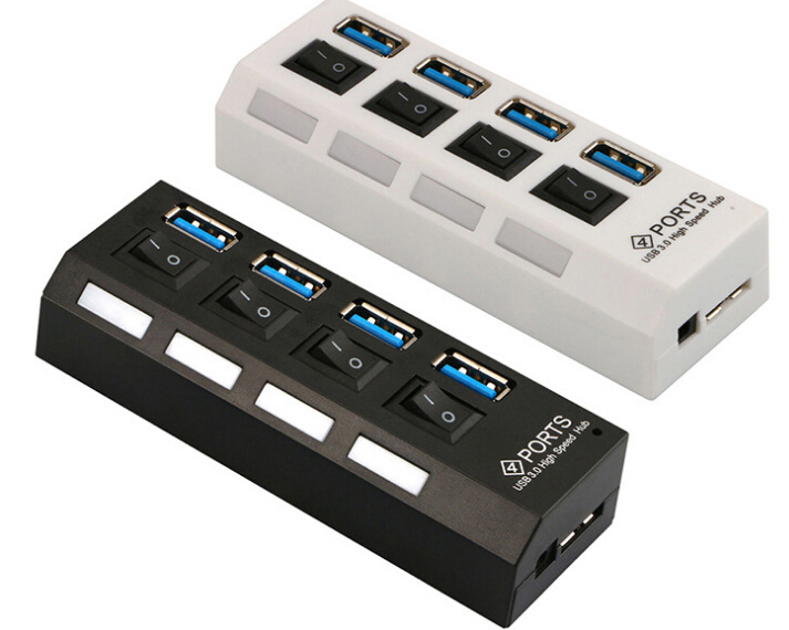 Super high-speed USB3.0 4 Ports Hub with Switch 