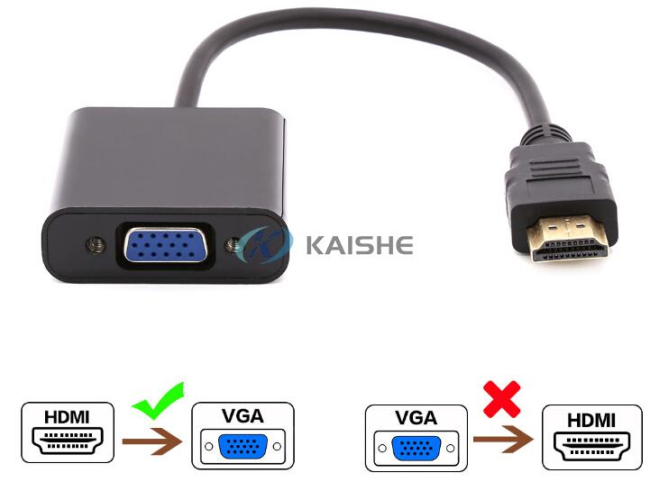Gold-Plated HDMI to VGA Adapter (Male to Female) 