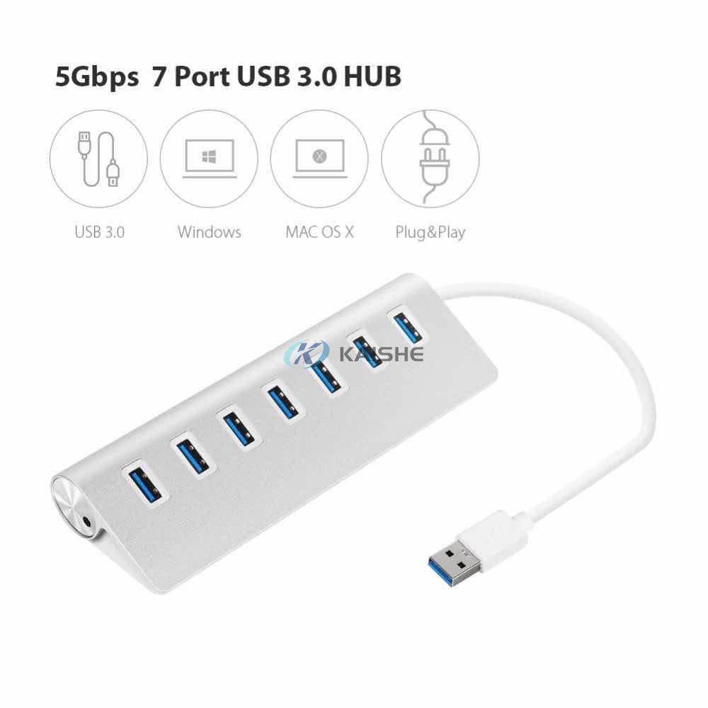 Aluminum 7-Port USB 3.0 Hub