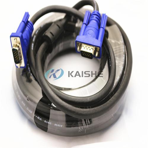 3+6 VGA SVGA HD15 Male to Male Video Coaxial  Cable with Ferrite Cores