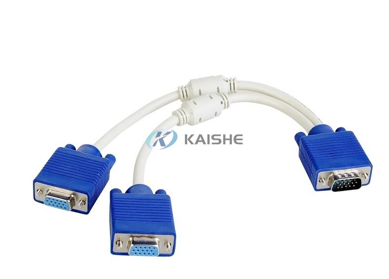 3+6 VGA Splitter Cable (VGA Y Cable) for Screen Duplication
