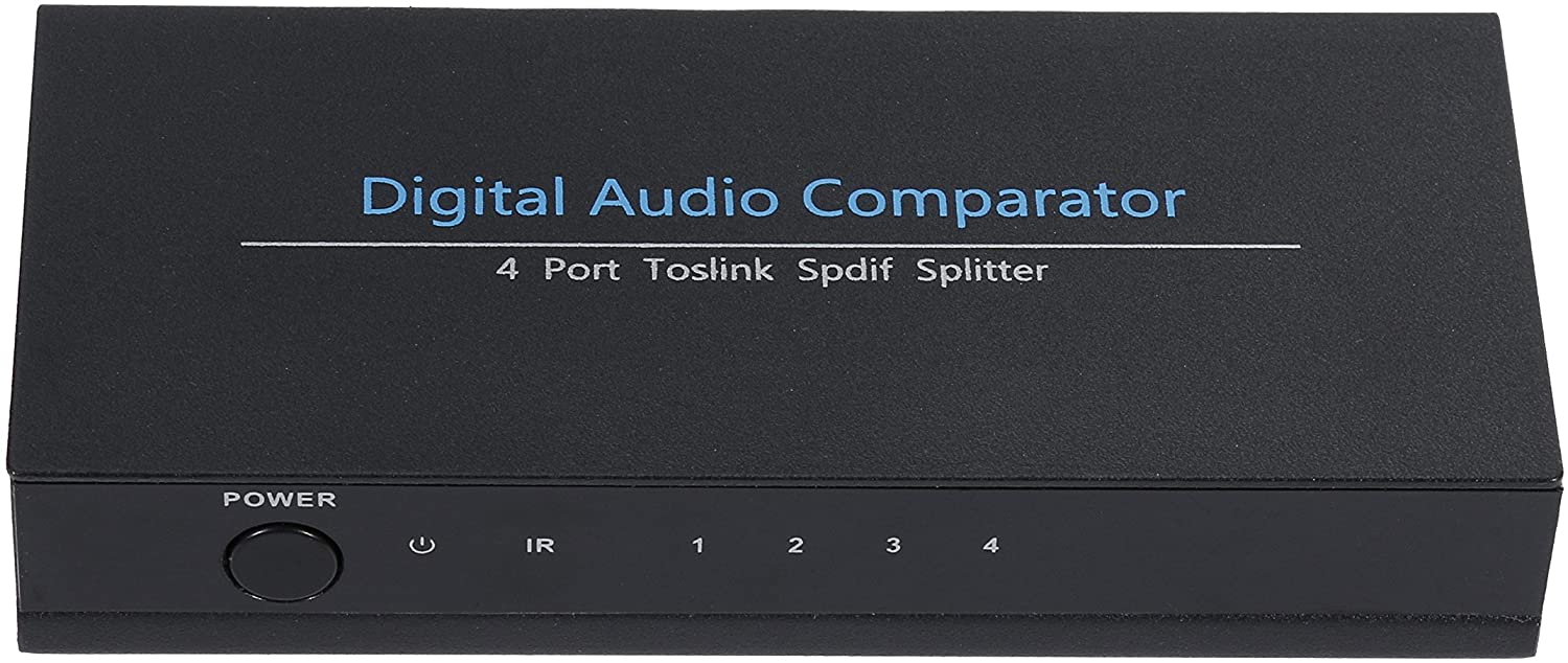 1x4 SPDIF/Toslink Digital Optical Audio Swicth/Switcher With IR Remote