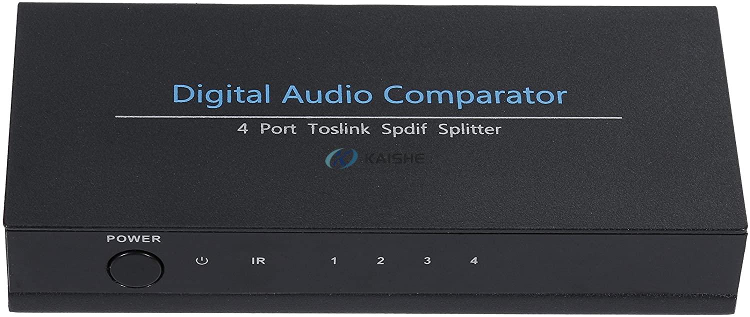 1x4 SPDIF/Toslink Digital Optical Audio Swicth/Switcher With IR Remote