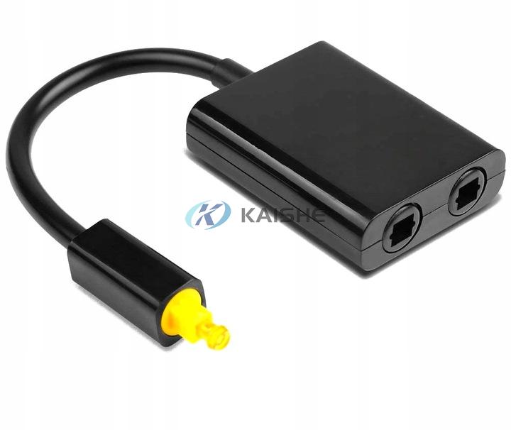 Digital Toslink Fiber Optical Splitter 1 in 2 Out Audio Adapter Cable