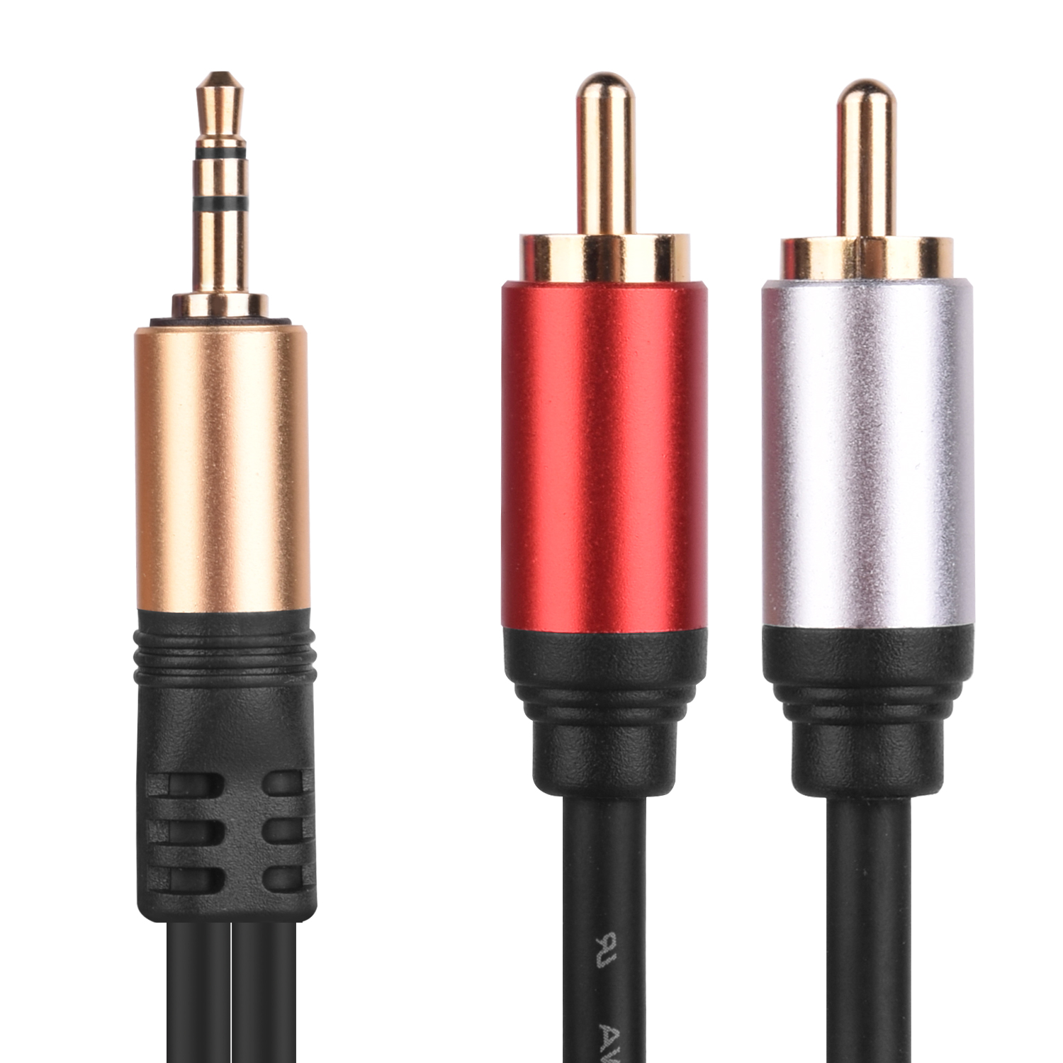 Dual Shielded Gold-Plated 3.5mm Male to 2RCA Male Stereo Audio Y Cable Splitter Stereo Audio Cable