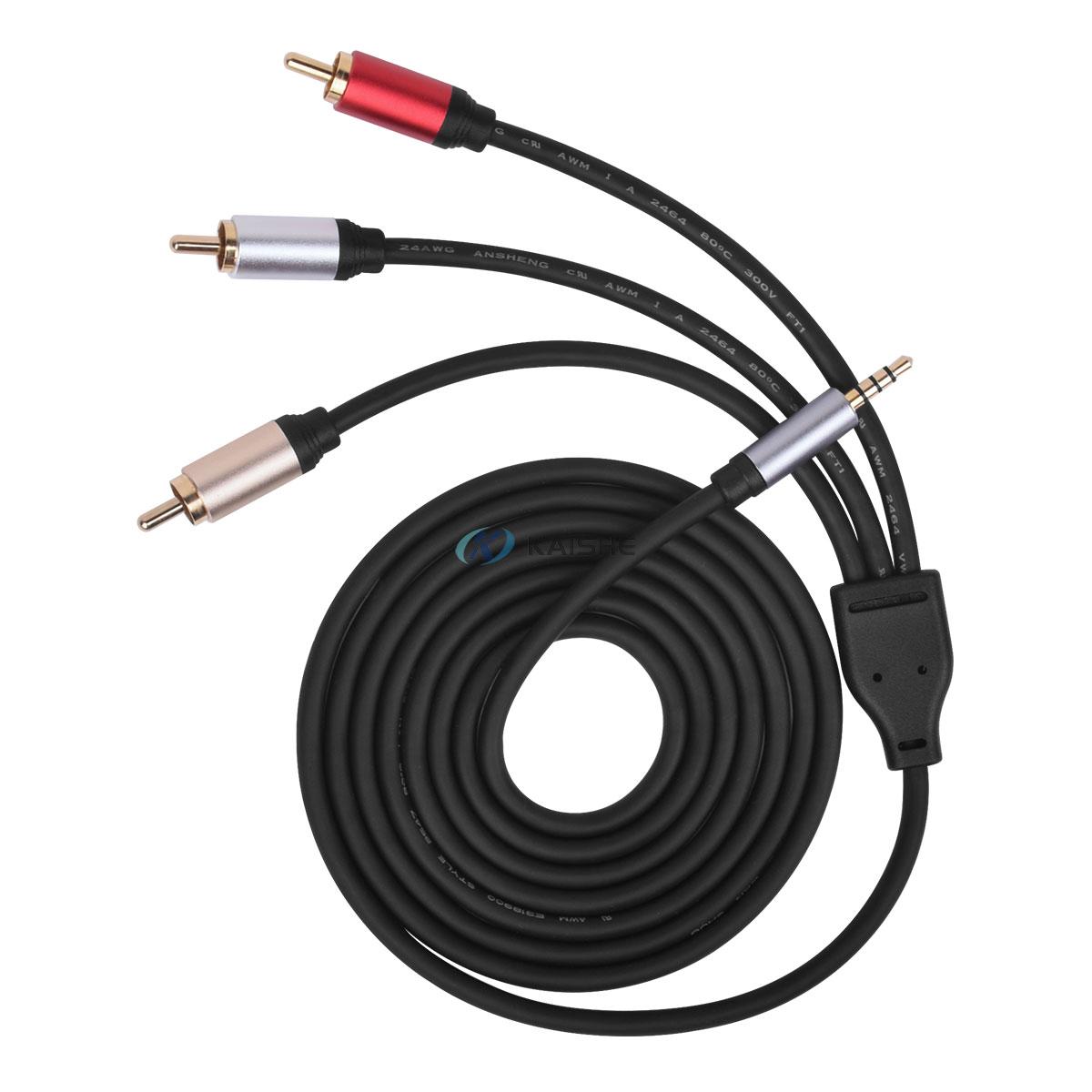 3.5 mm to 3 RCA AV Stereo Audio Video  Cable