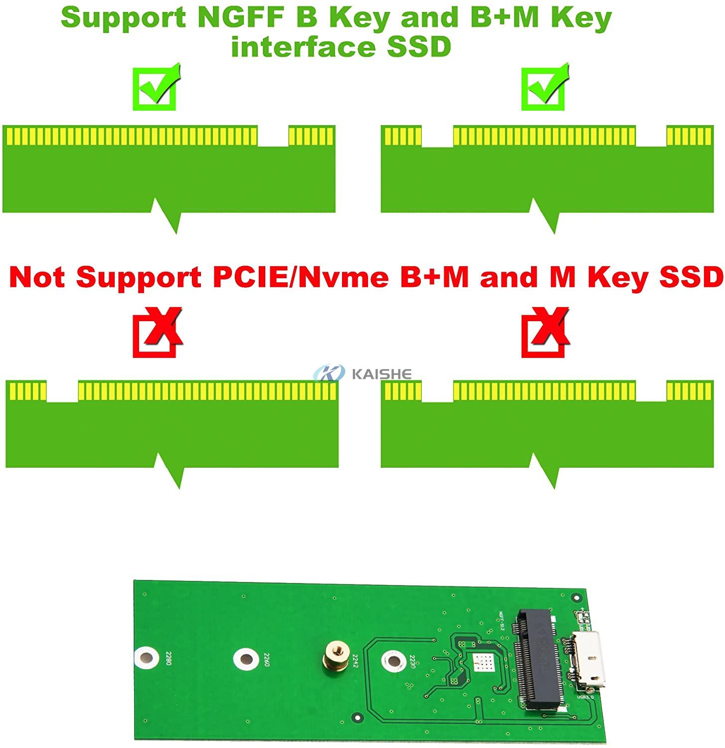 M.2 SATA SSD to USB 3.0 External SSD Reader Converter Adapter Enclosure