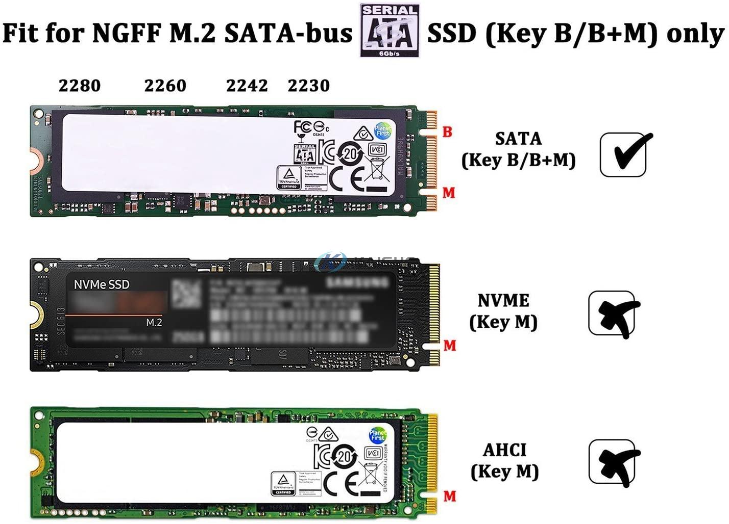 M.2 SATA SSD to USB 3.0 External SSD Reader Converter Adapter Enclosure