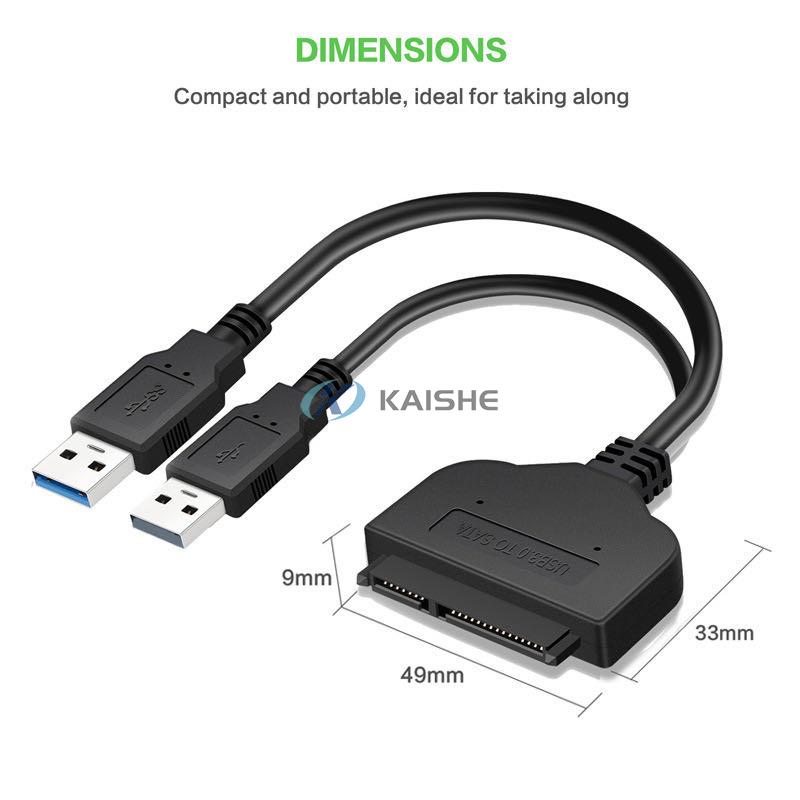 USB 3.0 to Sata Adapter Cable with usb 2.0 power supply 