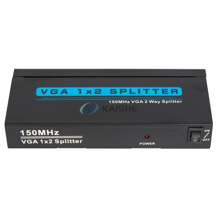 150MHz 1080P  VGA 1x2 Splitter 1 in 2 out 