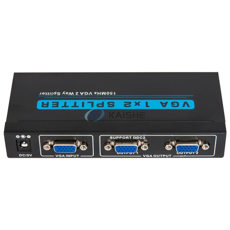 150MHz 1080P  VGA 1x2 Splitter 1 in 2 out 