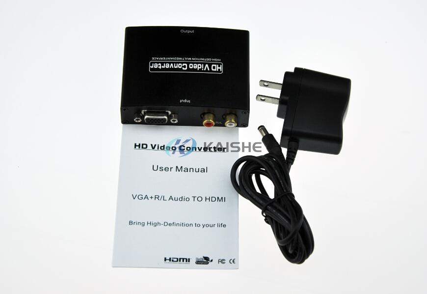 VGA+R/L Audio TO HDMI Converter