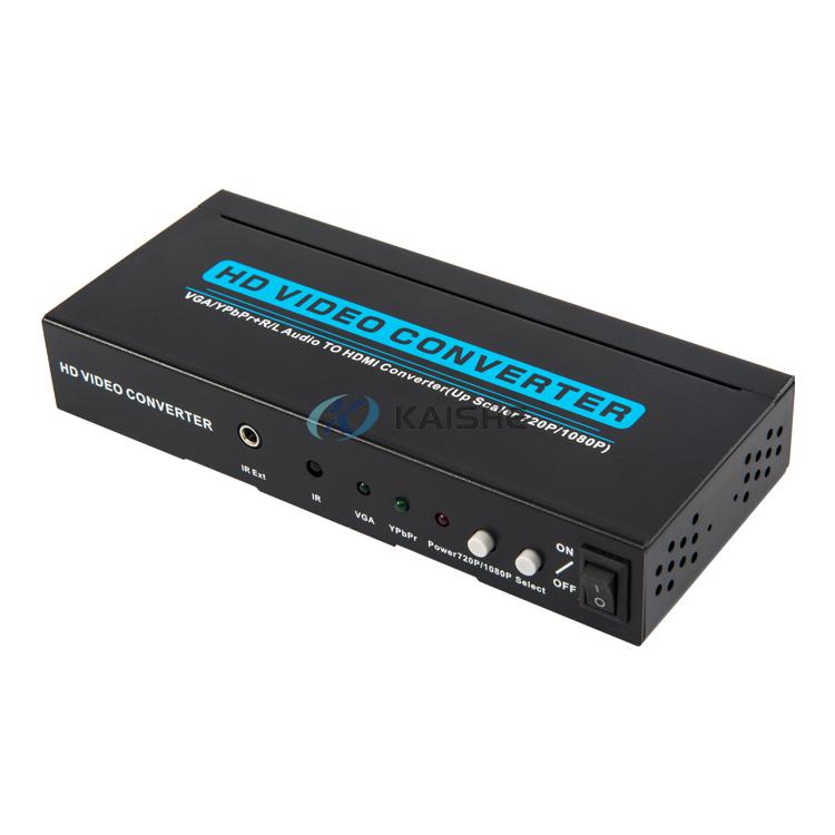VGA / YPbPr +R/L Audio to HDMI Converter