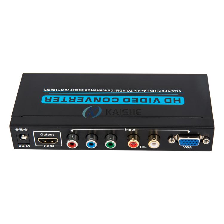 VGA / YPbPr +R/L Audio to HDMI Converter