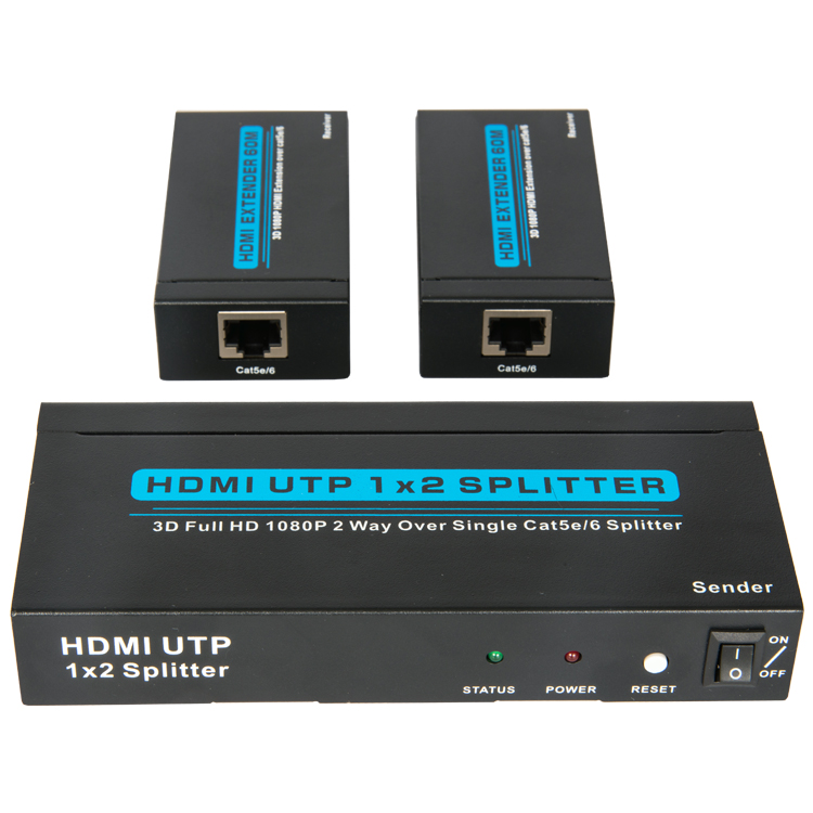 HDMI 2 Way Over Single Cat5e/6 Splitter