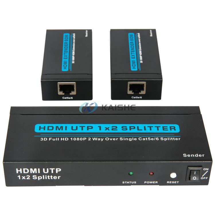 HDMI 2 Way Over Single Cat5e/6 Splitter