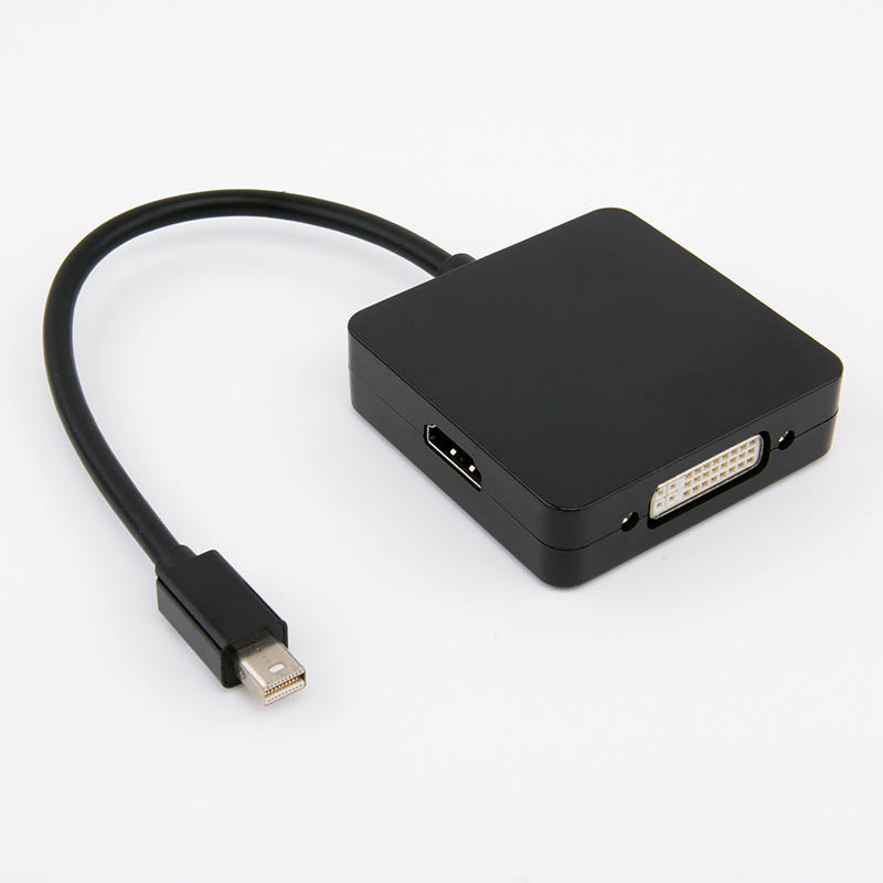  4K Mini DisplayPort to HDMI DVI VGA Adapter