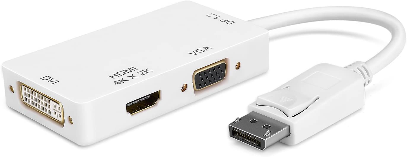 4K 30HZ  3 in 1 DisplayPort to HDMI DVI VGA Adapter 