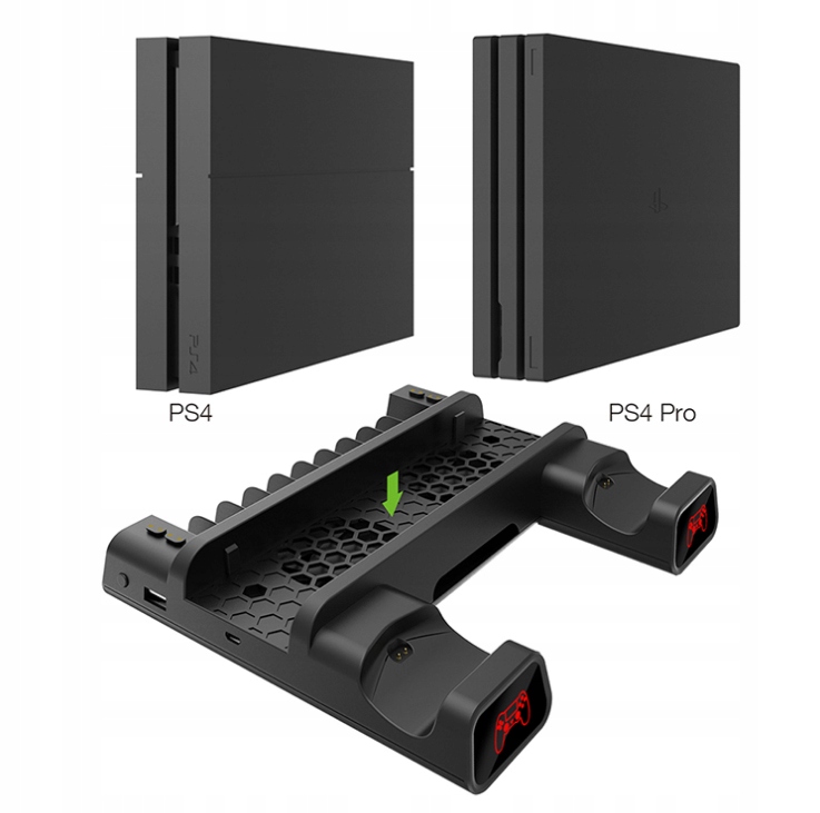 Dual Controller Charger Station Stand Cooling Station for PS4/ Slim/Pro 