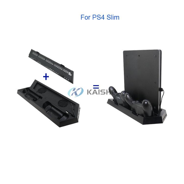 Dual Charging Dock Cooling Fan Game Disc Storage For Playstation 4 PS4/Slim/Pro Console 