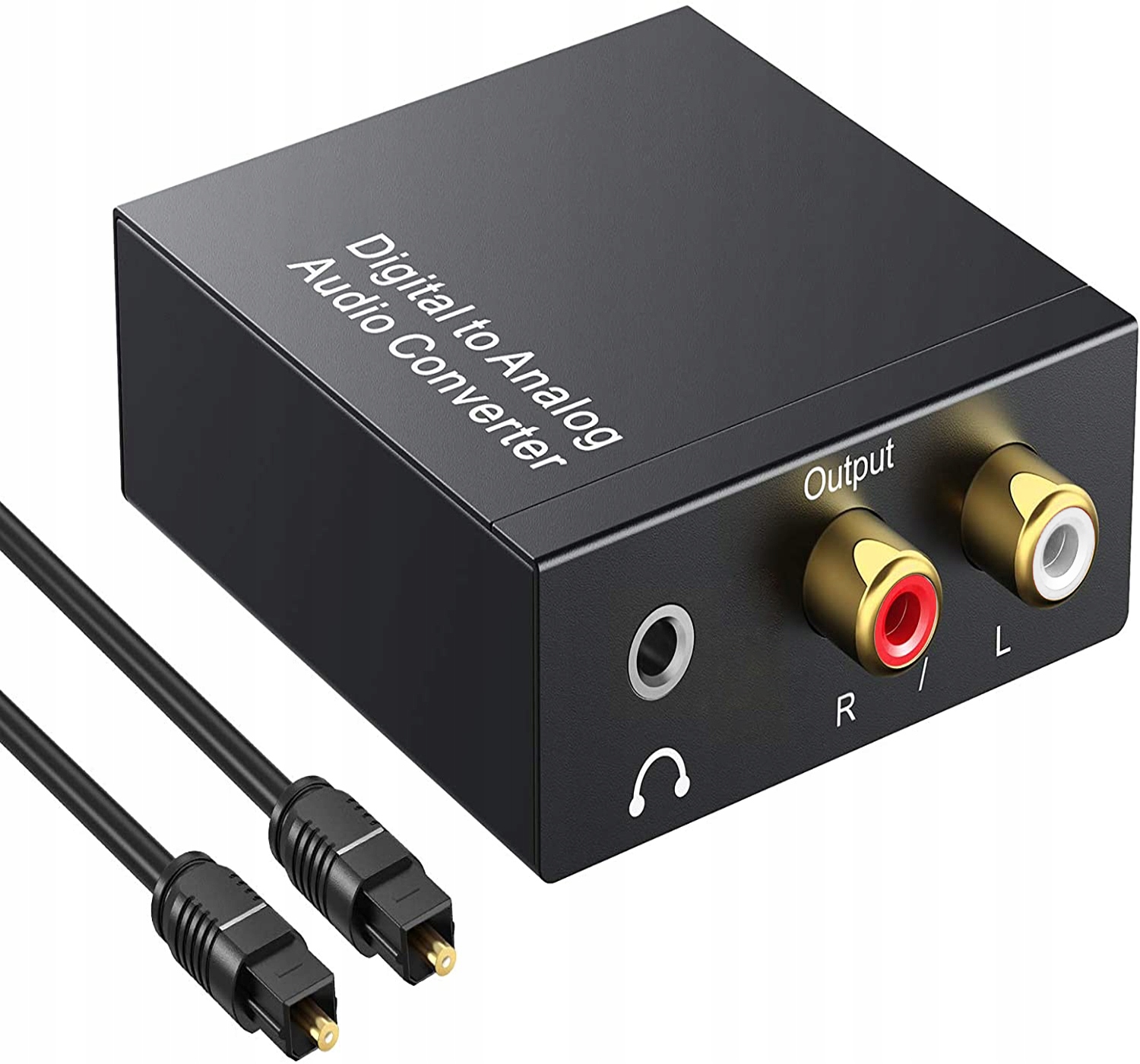 mit USB-Netzteil 0,7m Premium Toslink Kabel SET DA3-192KHz + 0,7m Cinch Kabel SunshineTronic Digital zu Analog Audio Konverter